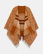 COACH®,REVERSIBLE SIGNATURE CAPE,Polyamide,Natural,Front View