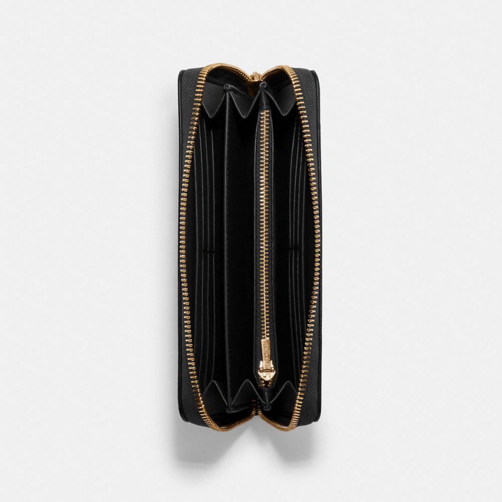 Long Zip Around Wallet With Leopard Print