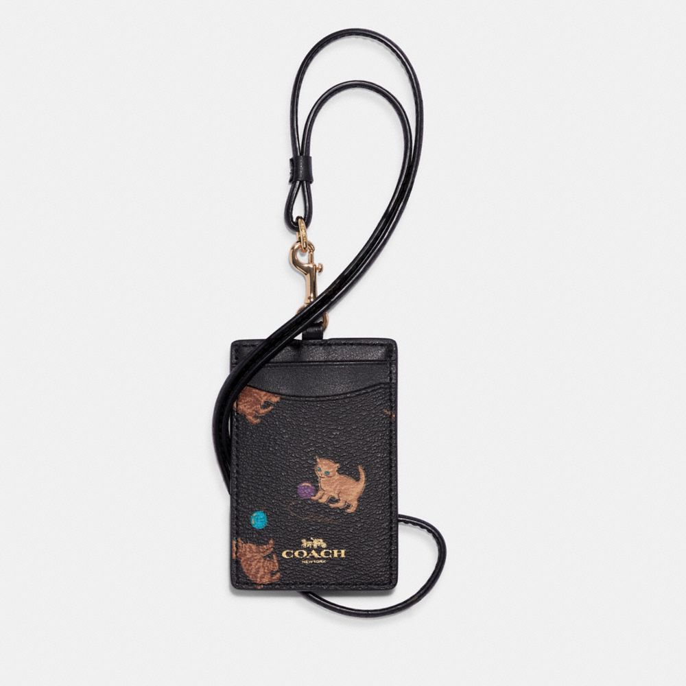 COACH®  Id Lanyard With Cat Print