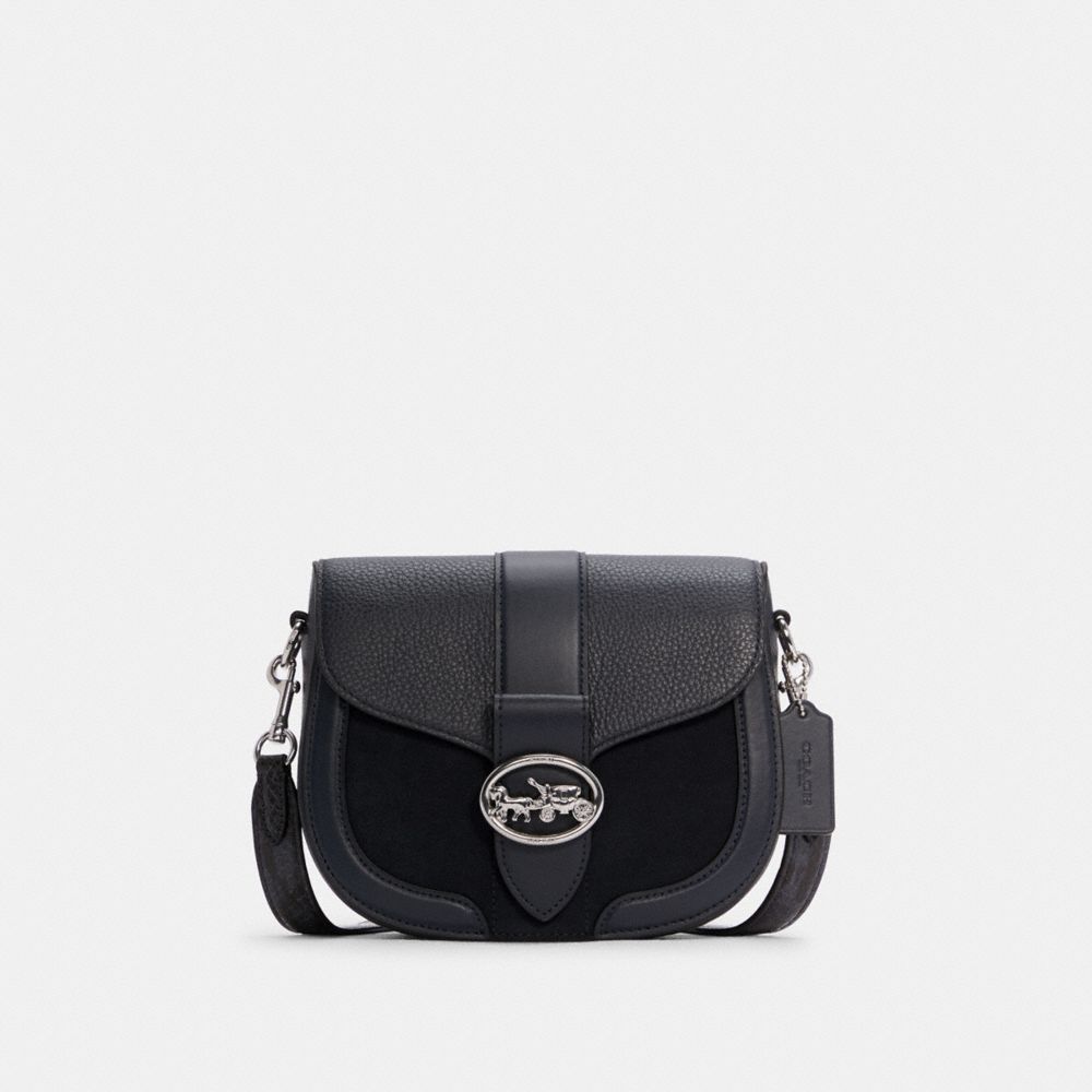 Black coach best sale saddle bag