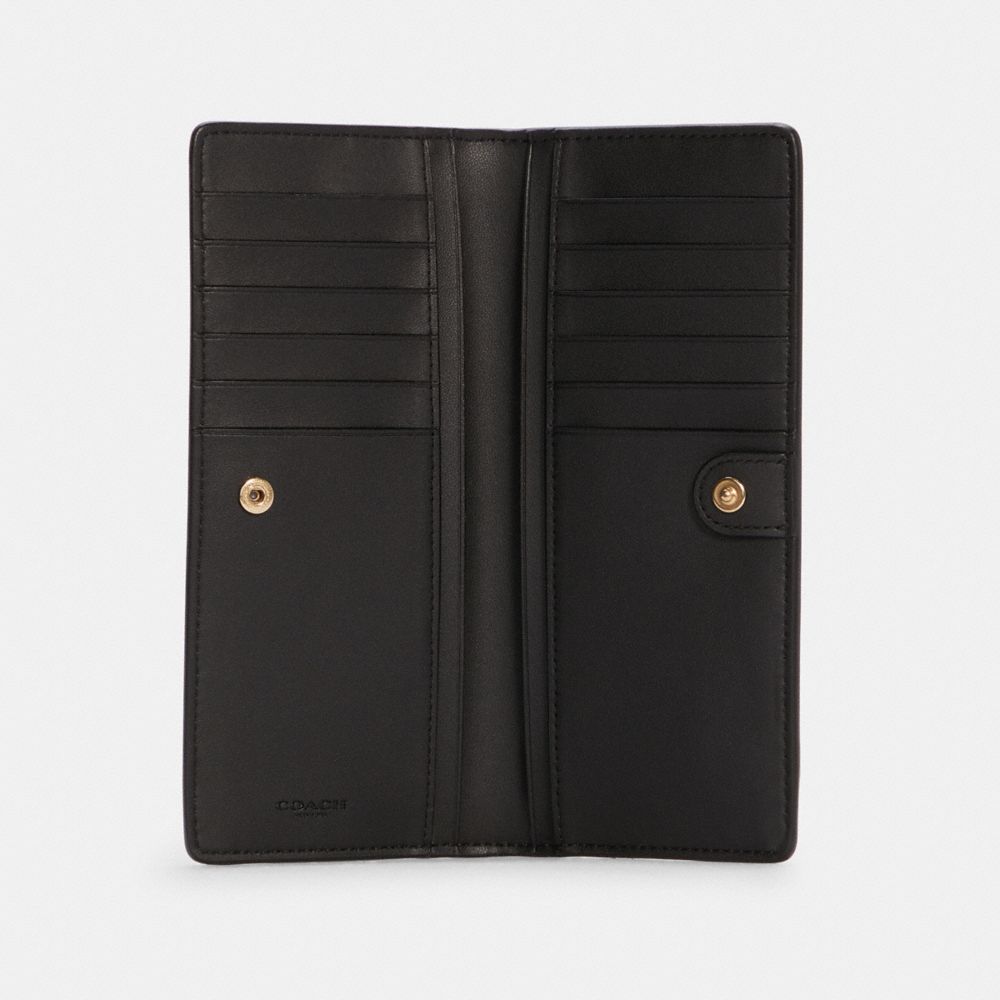 Slim Wallet In Signature Canvas With Stripe Print