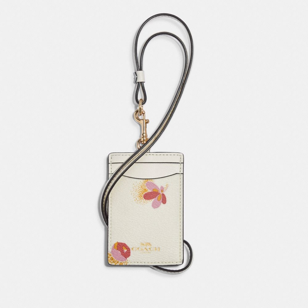 Cordon porte-clés pour pièce d’identité avec imprimé floral Pop