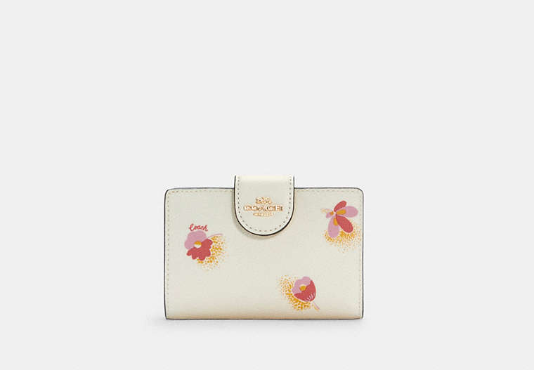 Medium Corner Zip Wallet With Pop Floral Print