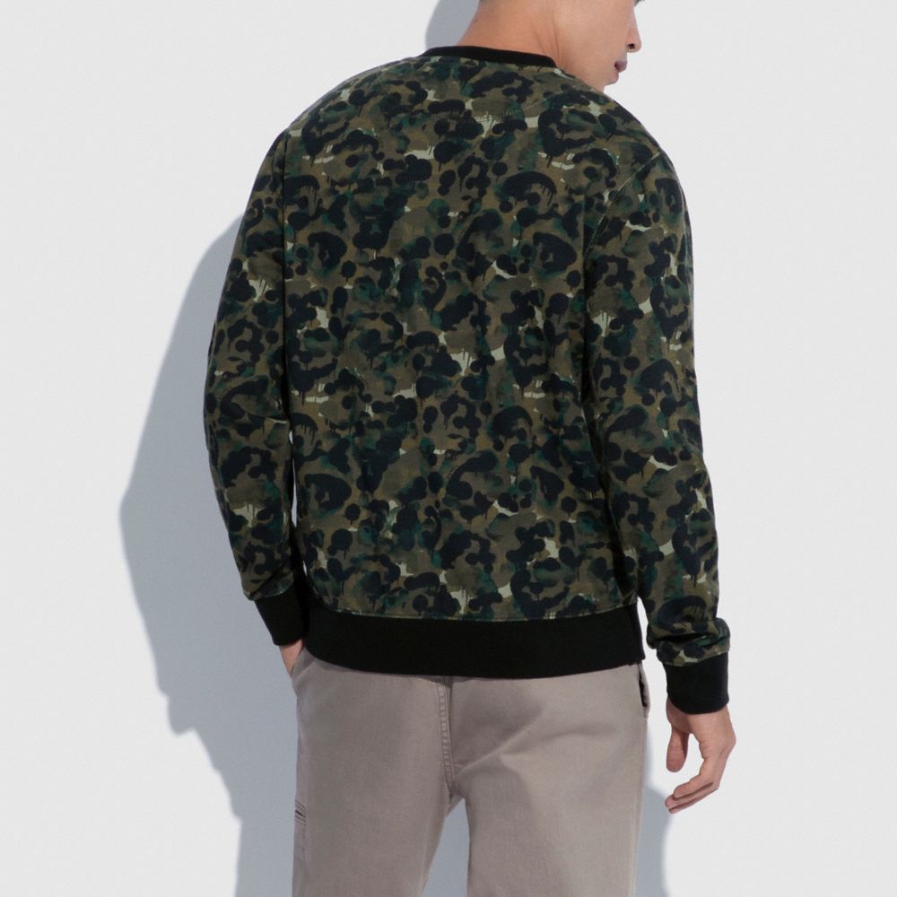 COACH®,Camo Print Crewneck In Organic Cotton,,Scale View
