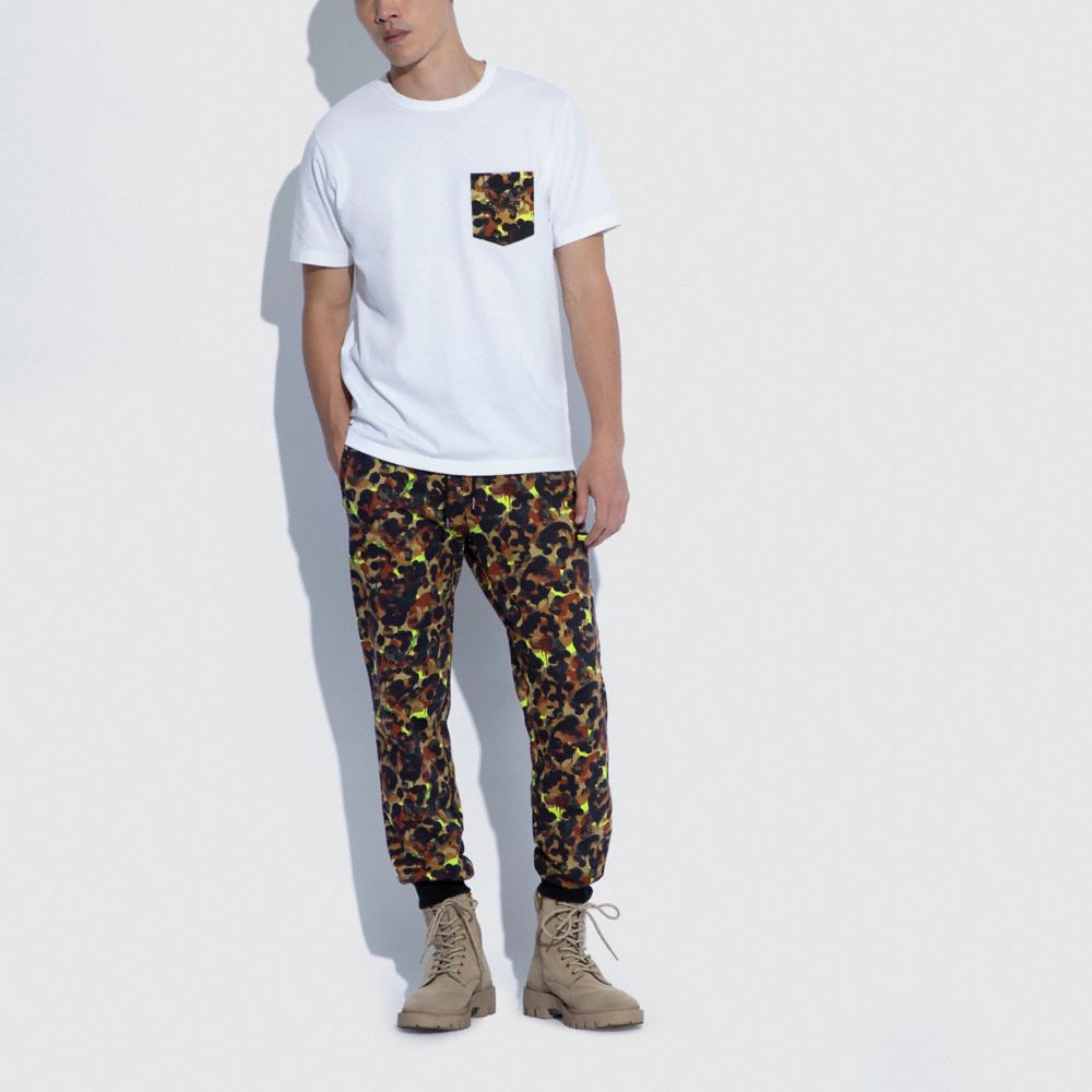 COACH®: Camo Print Joggers In Organic Cotton