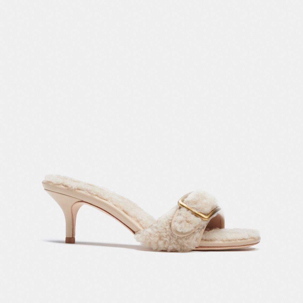 COACH® Outlet | Shearling Buckle Mule