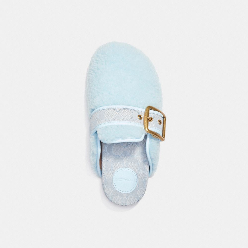 COACH®,Shearling Clog,,Inside View,Top View