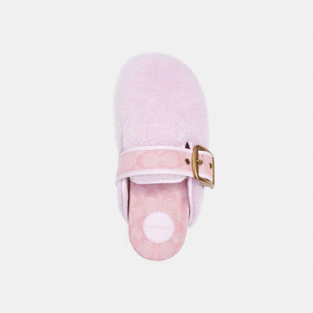COACH®,Shearling Clog,,Inside View,Top View
