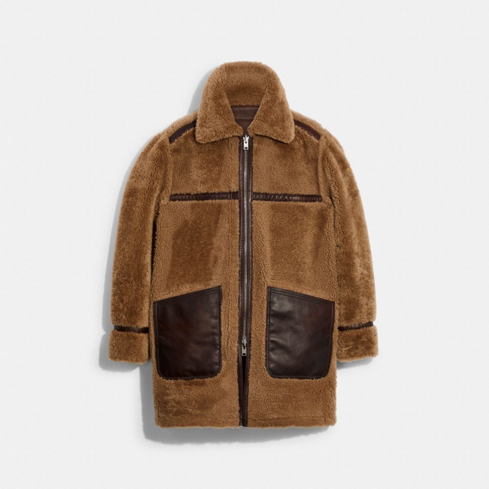 Coach reversible shearling clearance coat