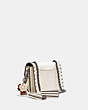 COACH®,UPCRAFTED PARKER SHOULDER BAG 18 WITH BORDER RIVETS,Smooth Leather,Small,Pewter/Chalk,Angle View
