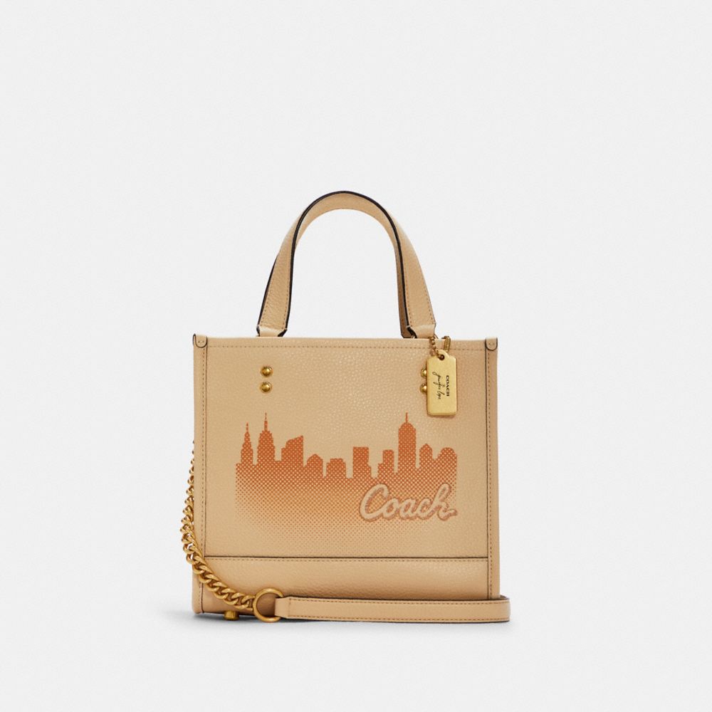 Coach X Jennifer Lopez Dempsey Tote 22 With Nyc Skyline