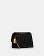 COACH®,COACH X JENNIFER LOPEZ BOWERY CROSSBODY WITH LINEAR QUILTING,Small,Gold/Black,Angle View