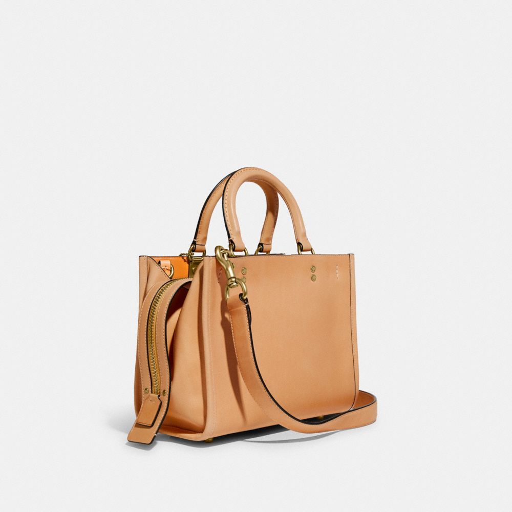 COACH®,Rogue Bag 25 In Original Natural Leather,,Angle View