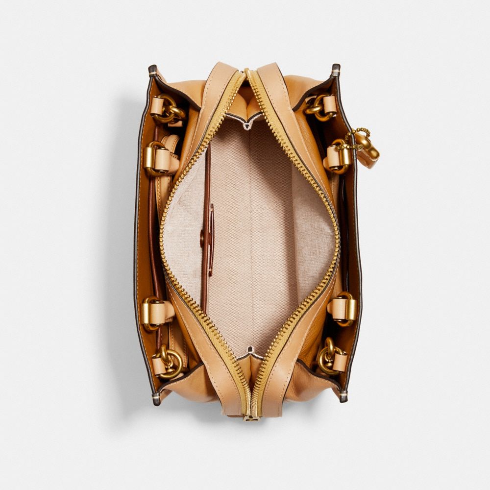 COACH®,Rogue Bag 25 In Original Natural Leather,,Inside View,Top View