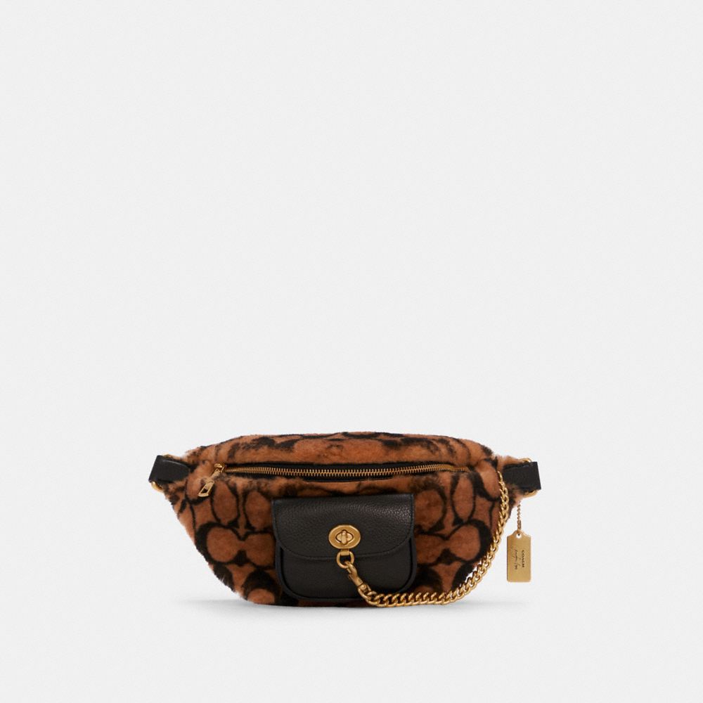 Fendi shearling belt discount bag