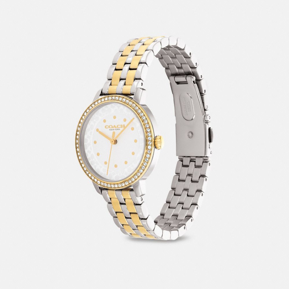 COACH®,RAYDEN WATCH, 32MM,Two Tone,Angle View