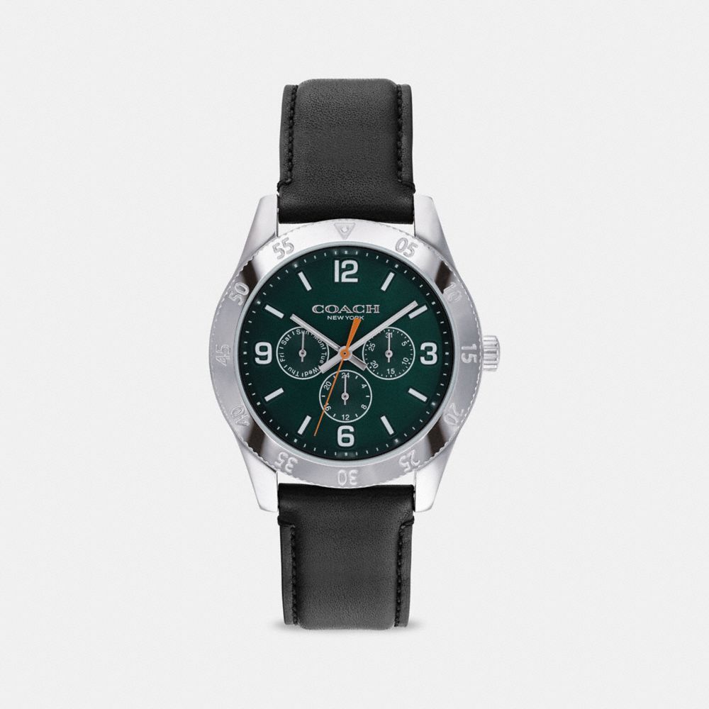 COACH コーチケイディ20x32.5mmシルバーホワイトサテンダイヤル腕時計