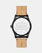 COACH®,CASEY WATCH, 42MM,Leather,NAVY,Back View