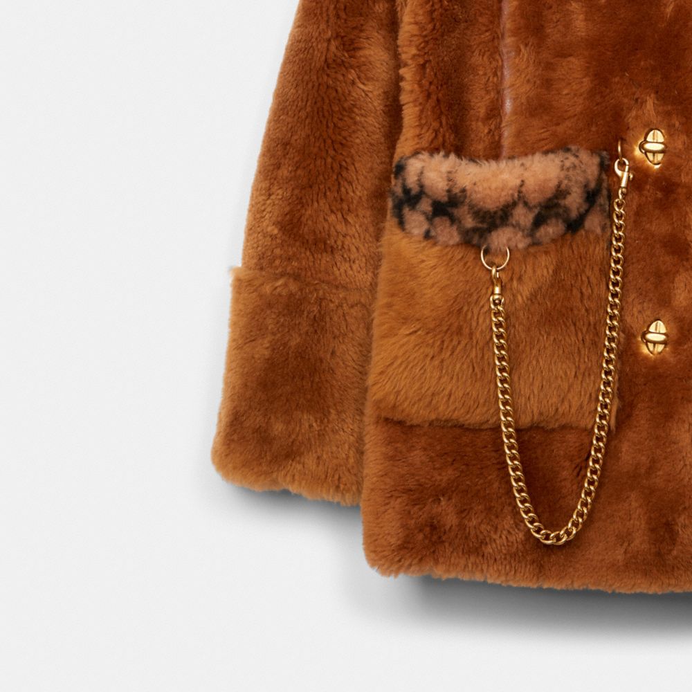 Coach X Jennifer Lopez Signature Shearling Coat