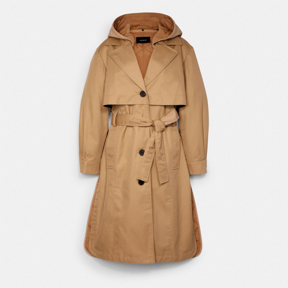 COACH® Outlet | Quilted Long Trench Coat