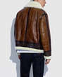 COACH®,OVERSIZED AVIATOR JACKET,Shearling,Brown,Scale View