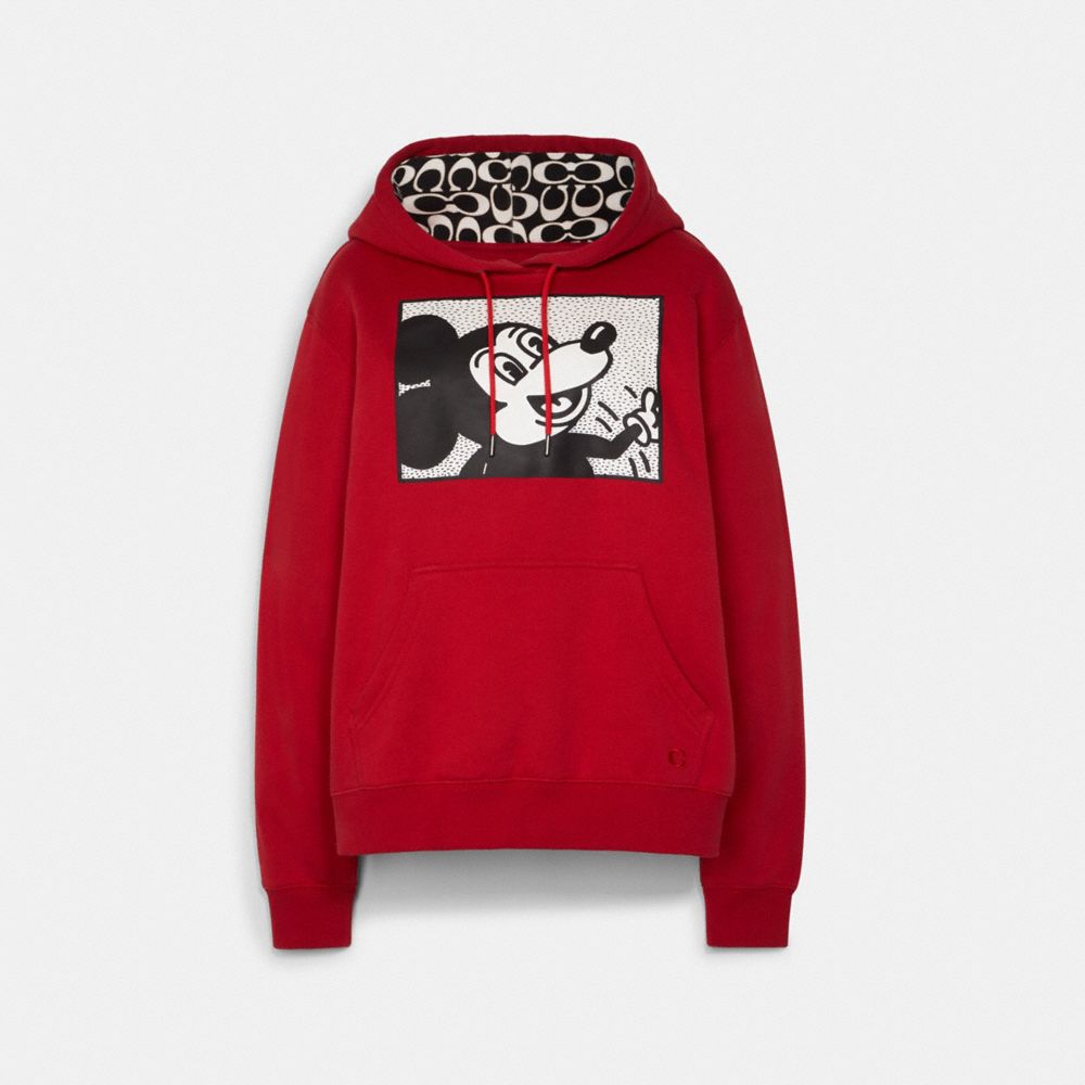 Red best sale disney hoodie