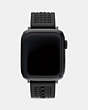 COACH®,APPLE WATCH® STRAP, 42MM AND 44MM,silicone,Black,Front View