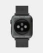 COACH®,APPLE WATCH® STRAP, 42MM AND 44MM,silicone,Black,Back View