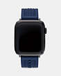 COACH®,APPLE WATCH® STRAP, 42MM AND 44MM,silicone,NAVY,Front View