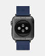 COACH®,APPLE WATCH® STRAP, 42MM AND 44MM,silicone,NAVY,Back View