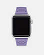 COACH®,APPLE WATCH® STRAP, 38MM AND 40MM,silicone,Violet,Front View