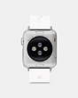 COACH®,APPLE WATCH® STRAP, 38MM AND 40MM,silicone,White,Back View