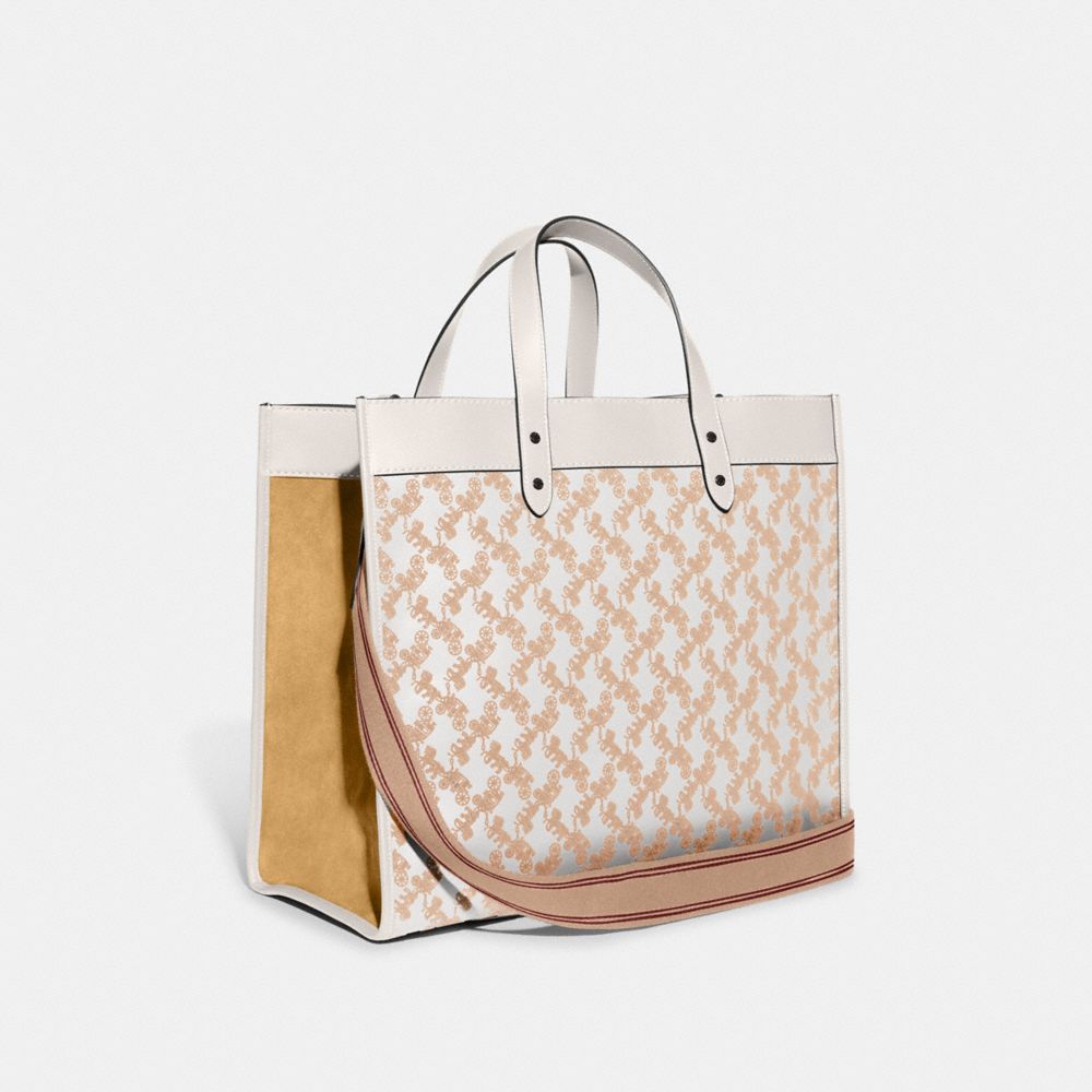 COACH®,Field Tote Bag 40 With Horse And Carriage,,Angle View