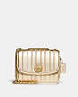 COACH®,MADISON SHOULDER BAG WITH QUILTING,Brass/Metallic Soft Gold,Front View