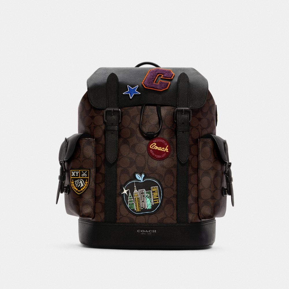 Coach backpack with patches sale