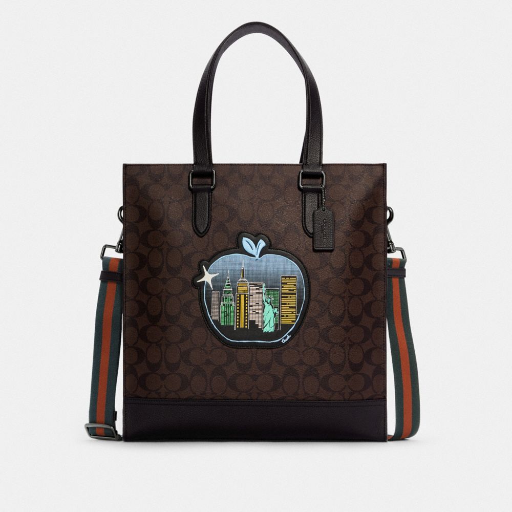 COACH®  Graham Structured Tote With Coach Monogram Print