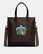 Graham Structured Tote Bag In Signature Canvas With Souvenir Patches