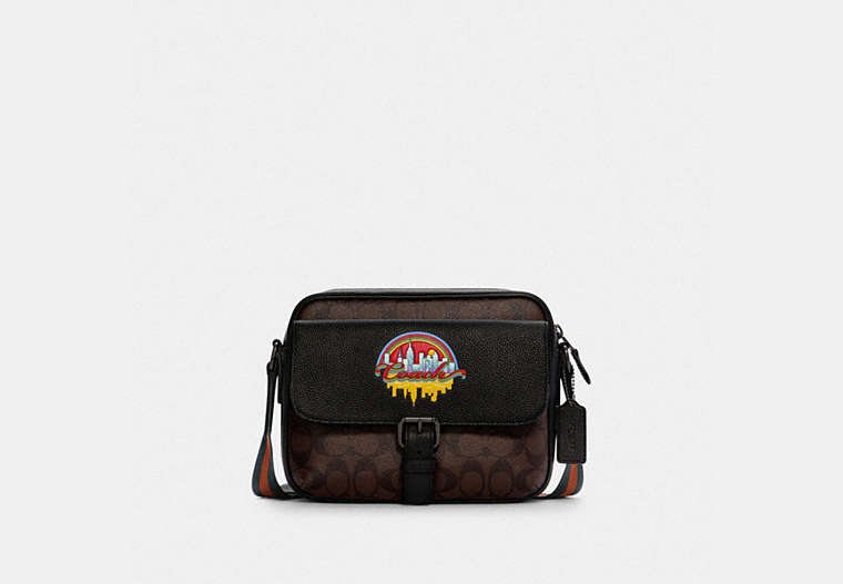 Hudson Crossbody In Signature Canvas With Souvenir Patches
