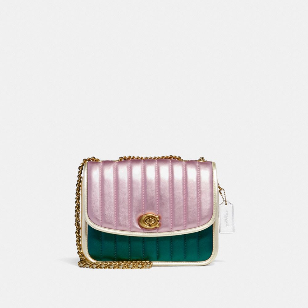 Oyster Metallic Madison Shoulder Bag