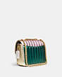 COACH®,MADISON SHOULDER BAG WITH COLORBLOCK QUILTING,Metallic Leather,Medium,Brass/Metallic Pink Multi,Angle View