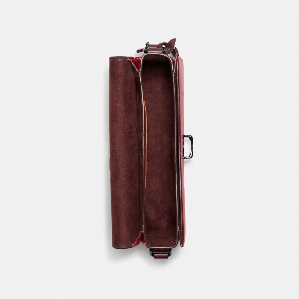 COACH®,SAC ÉPAULE STUDIO AVEC CONTRASTE DE COULEURS,Cuir tanné,Étain/Rose Multi,Inside View,Top View
