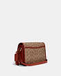 COACH®,STUDIO SHOULDER BAG IN SIGNATURE CANVAS,canvas,Small,Brass/Tan/Rust,Angle View