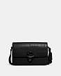 COACH®,STUDIO SHOULDER BAG,Embossed Leather,Small,Pewter/Black,Front View