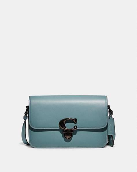 COACH®,STUDIO SHOULDER BAG,Smooth Leather,Small,Sage/Pewter,Front View