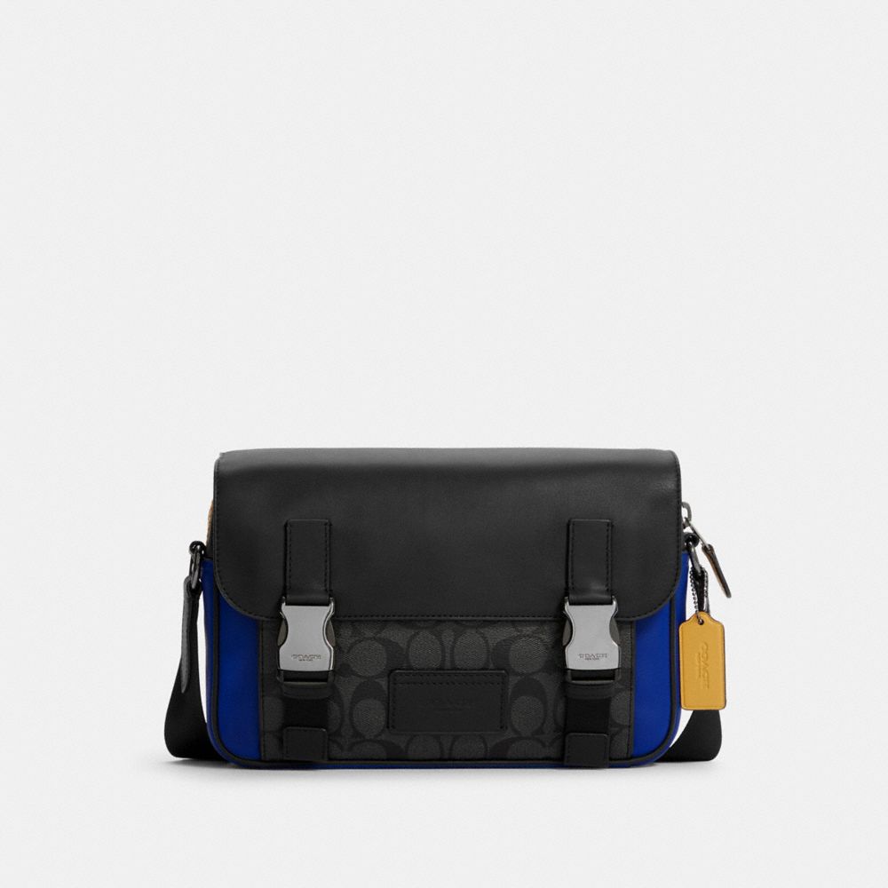 Track Crossbody In Colorblock Signature Canvas