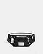 COACH®,TRACK BELT BAG IN SIGNATURE CANVAS,Leather,Medium,Gunmetal/Charcoal Chalk,Front View