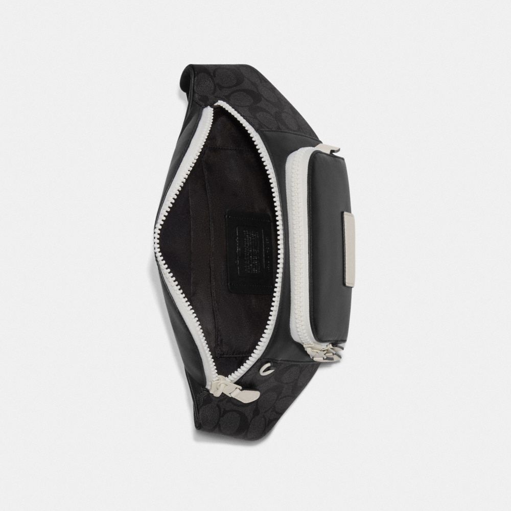 COACH®,Track Belt Bag In Signature Canvas,,Inside View,Top View
