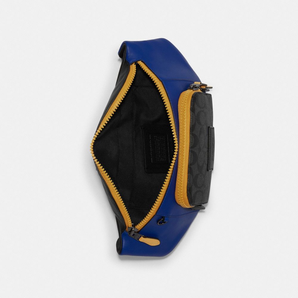 Track Belt Bag In Colorblock Signature Canvas