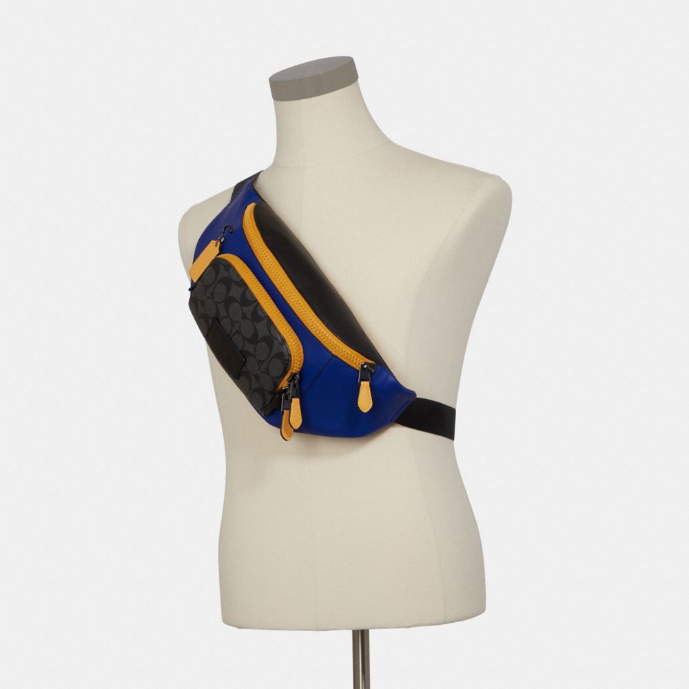 Track Belt Bag In Colorblock Signature Canvas