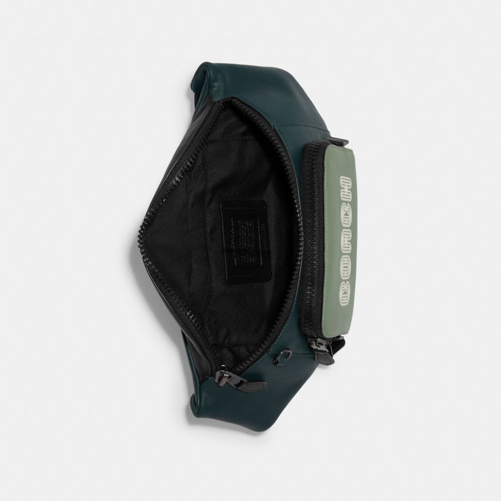 COACH®,Track Belt Bag In Colorblock With Coach Patch,,Inside View,Top View